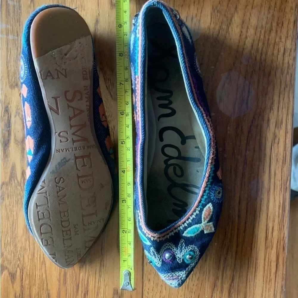 Sam Edelman Devon Denim Flats Ladies Size 4M